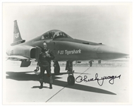 Chuck Yeager Signed 10 x 8 Photo -- With JSA COA